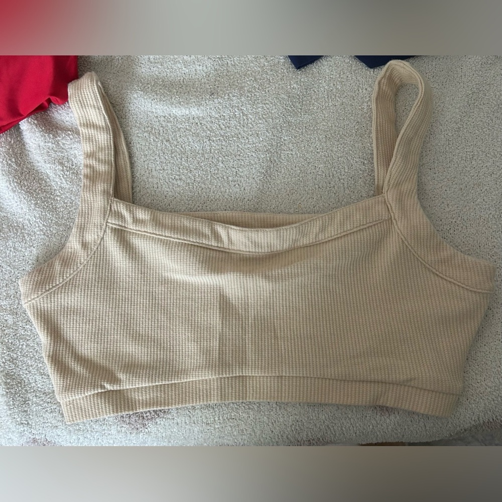 Cropped knit tank